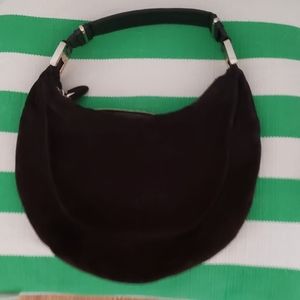 Elie Tahari brown suede hobo bag